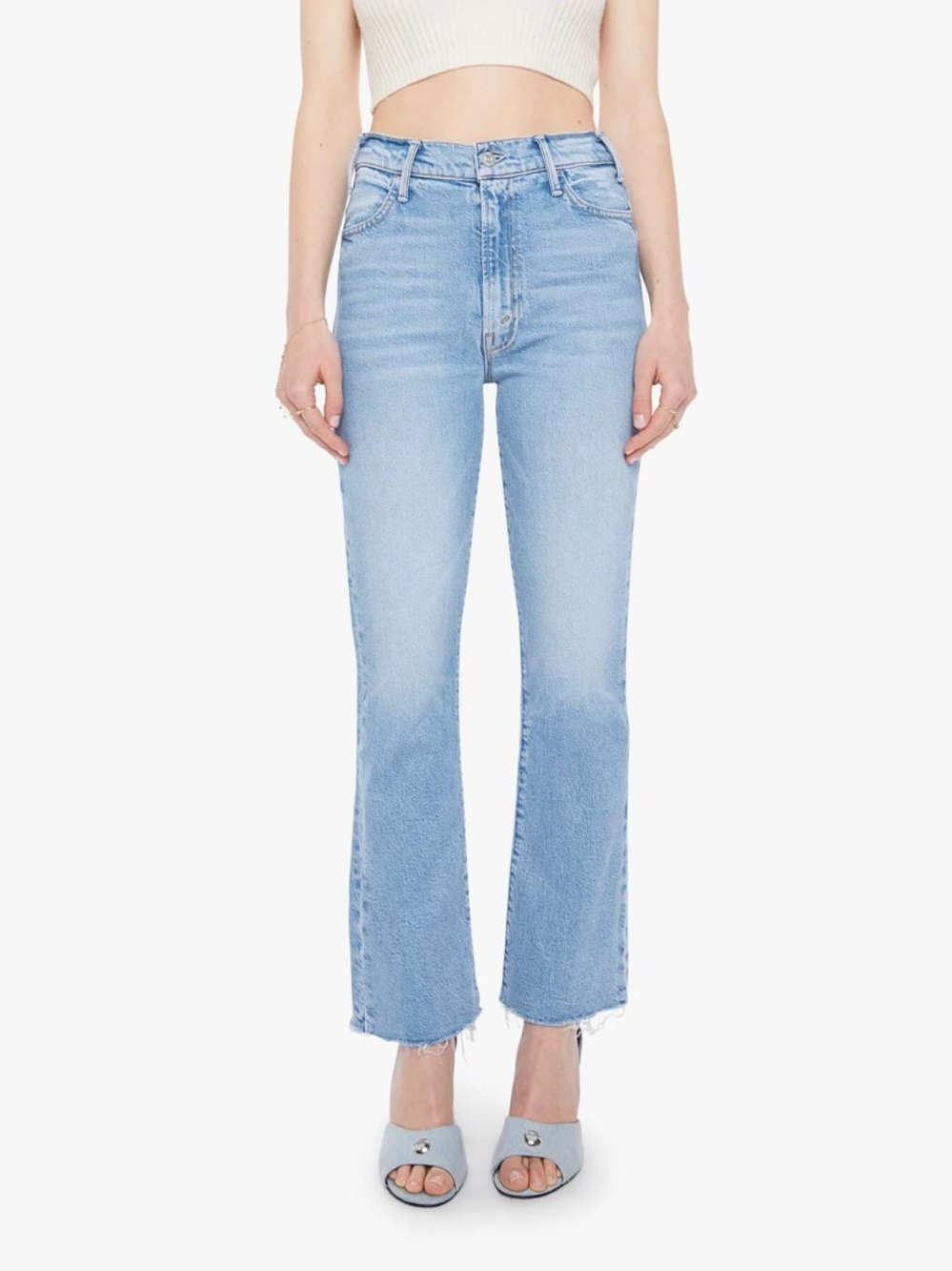 Mother The Hustler Ankle Fray Jeans in Sow Surreal 31